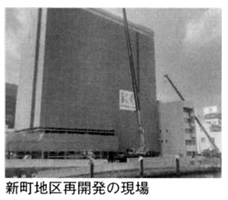 新町地区再開発の現場